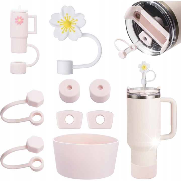 Комплект аксесоари за чаша Stanley, 7 части, защита и безопасност, силикон, многоцветен