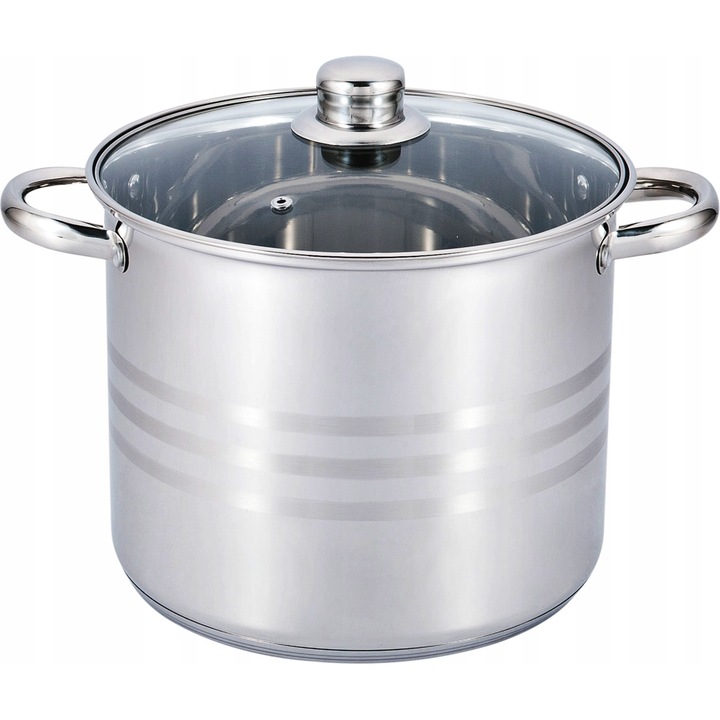 Oala Inalta 5.3L Inox cu Capac, Inductie, Gaz, Edenberg