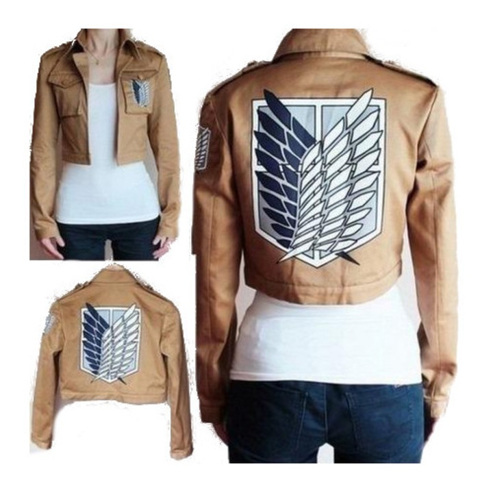 Costum carnaval DKM Attack on Titan, rozmiar XXL, bumbac/microfibra, logo imprimat, 55x50cm