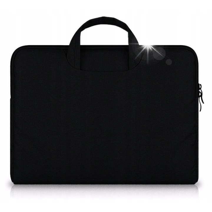 Geanta laptop DKM, 14-15 inch, neagra, dimensiuni 37,5x26x2,5cm, cu protectie impotriva zgarieturilor si a apei
