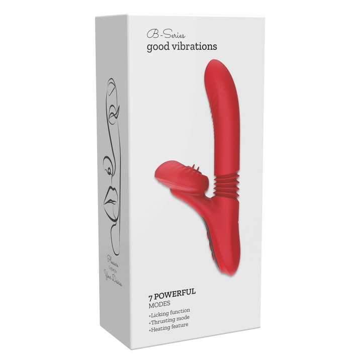 Силиконов вибратор, B - Series Fox, 7 режима, функция за нагряване, 241x62x107mm