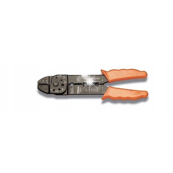 Fogó Beta 1603 szigeteletlen kábelvégek krimpeléséhez, 1,25-5,5mm2, 200x38mm