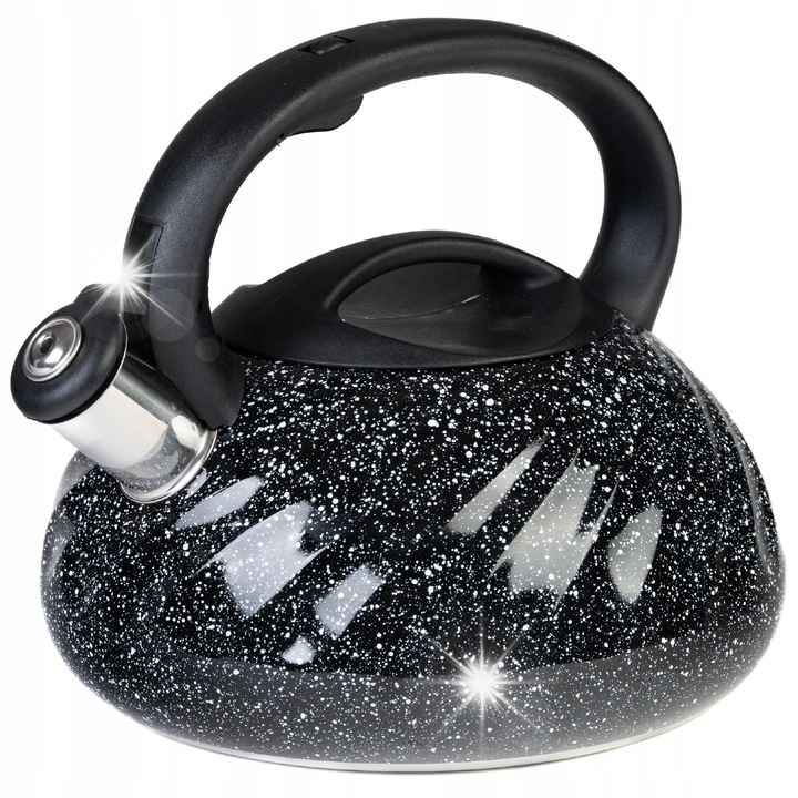 Ceainic Zilner 3L metalic negru pentru gaz si inductie