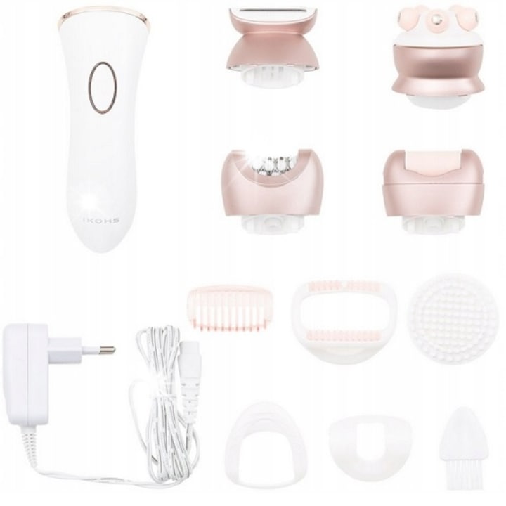 Epilator Create, accesorii incluse, alb/roz