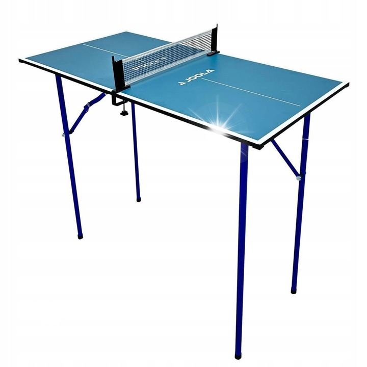 Masa tenis Joola Mini, 45x91x75cm, albastru, pentru jocuri recreative, set complet cu plasa