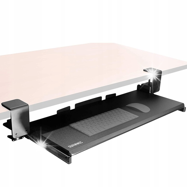 Suport pentru tastatura, Duronic, model DKTPX1, extensibil, 68x28,5cm, pentru birou