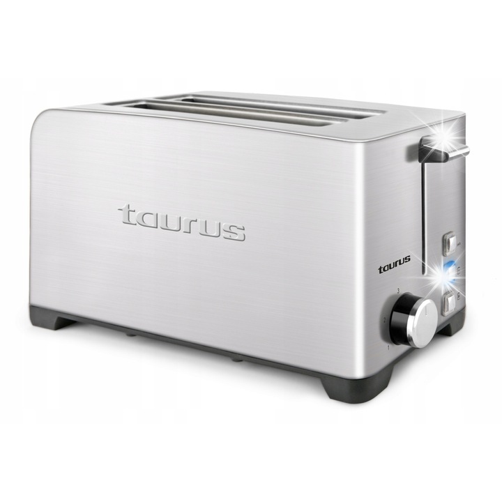 Toaster Taurus MyToast Duplo Legend 2R 1400W, inox, cu functii de dezghetare si incalzire