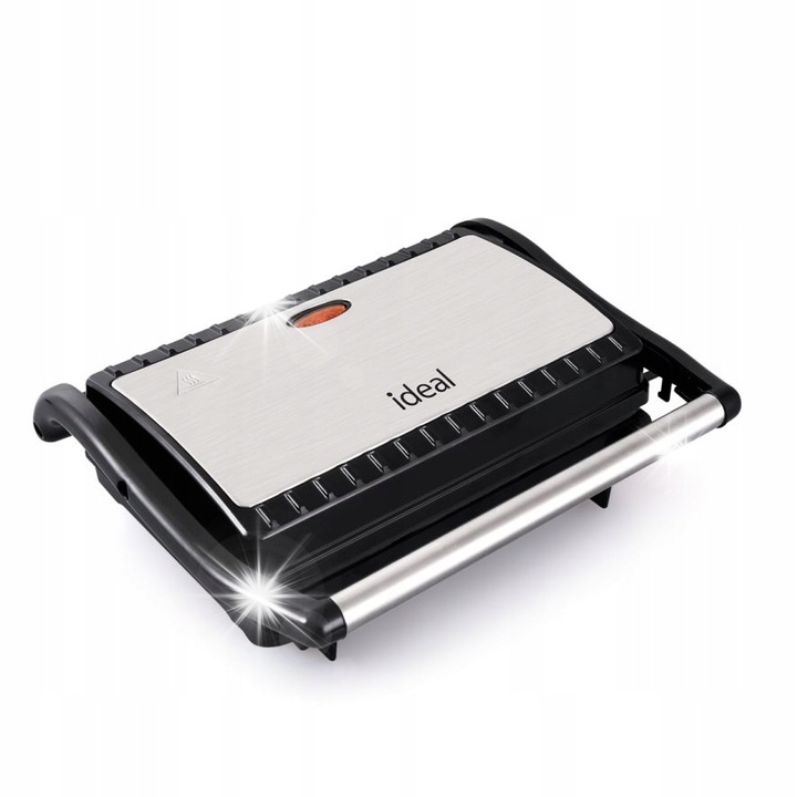 Grill contact ELDOM IK1701, 1500W, placi antiaderente, inox, 22,5x14cm