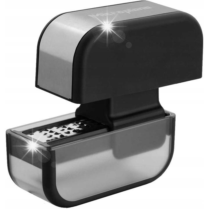 Razatoare pentru usturoi Microplane, inox, compacta, 8x4x9cm, neagra