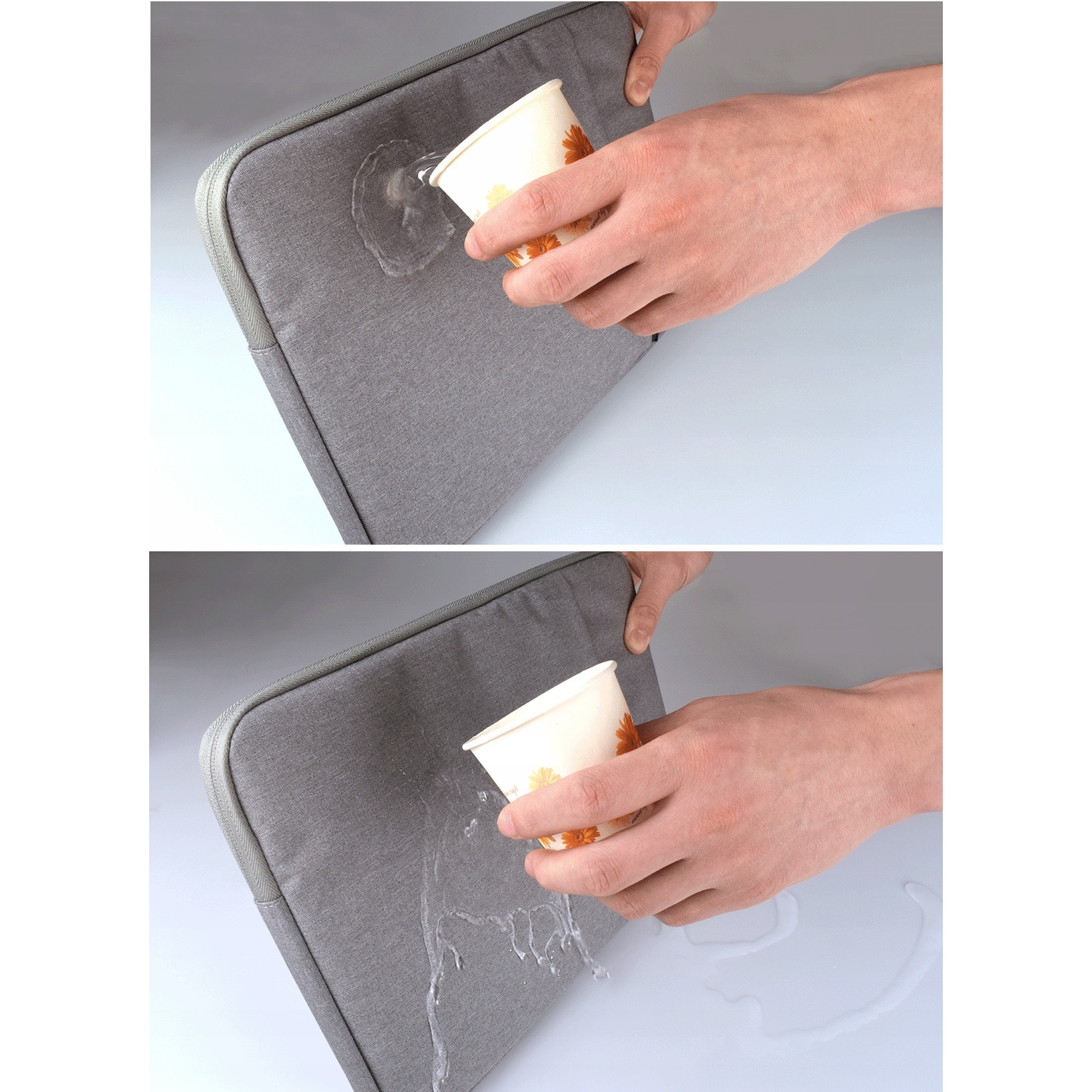 DKM, Husa laptop textil cu captuseala plus si spuma densa, rezistenta la apa, cu dublu fermoar si buzunare laterale, pentru 13,3 inch, Roz, 34x24x1.7 cm