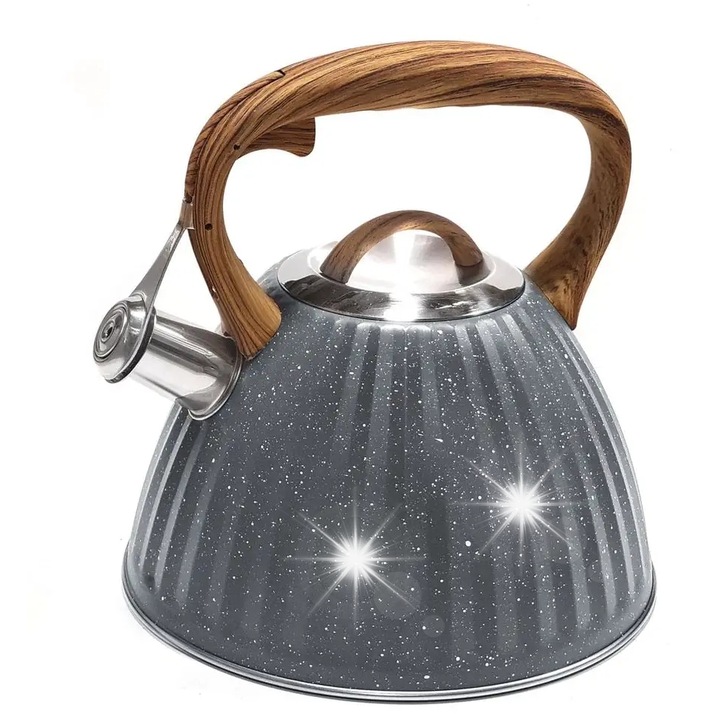 Hagyományos teáskanna 3.0L Brunbeste, rozsdamentes acél, szürke, indukciós és gázfőzőlapokhoz