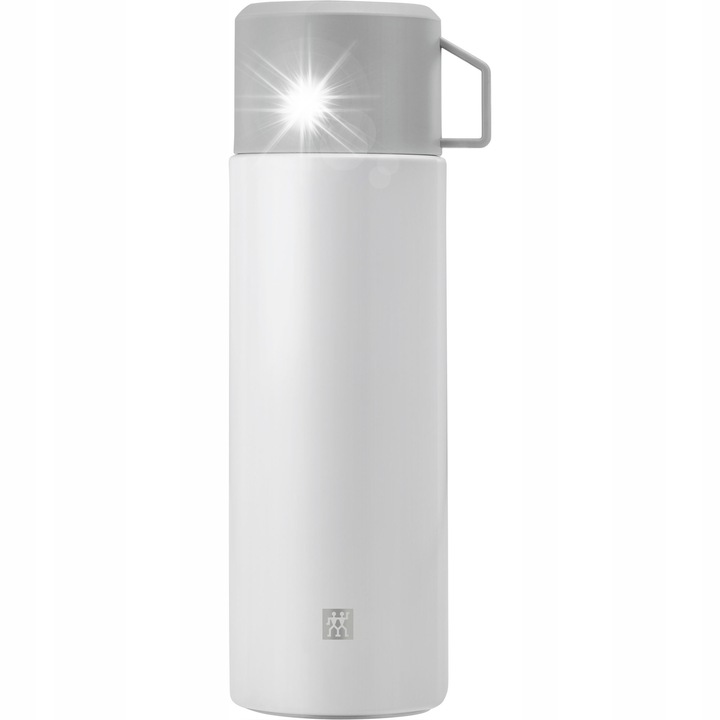 Termos cu capac si cana, Zwilling Thermo, 1L, alb, izolatie dubla