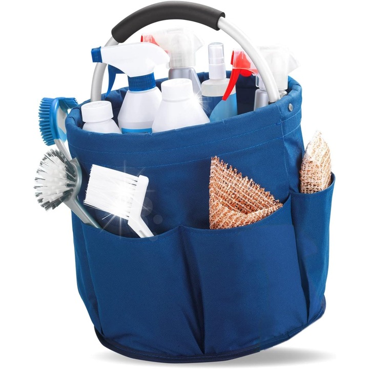 Wenko univerzális rendszerező kerti szerszámokhoz, 1 nagy rekesz, 6 kis zseb, fekete színű, méretei 30x45cm