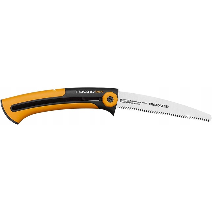 Fierastrau pliabil Fiskars, 16cm, taiere precisa, negru/portocaliu, 36cm