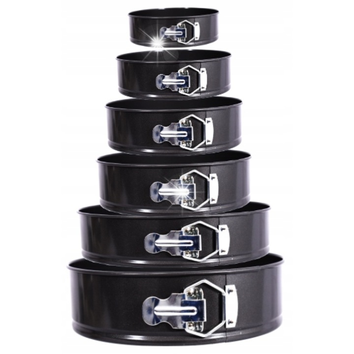 Set 6 tavi copt Brunbeste, forma rotunda, marmura, diametru 18-28 cm