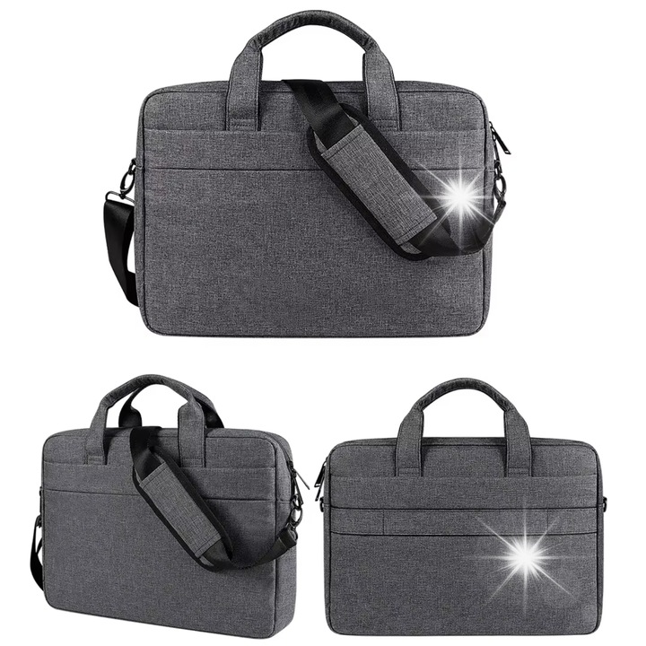 Geanta laptop DKM, 14-15 inch, impermeabila, cu curea reglabila, 36x25x4,5cm