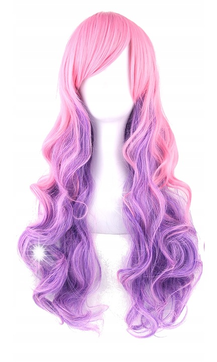 DKM ombre paróka cosplayhez, 70 cm, glam rock