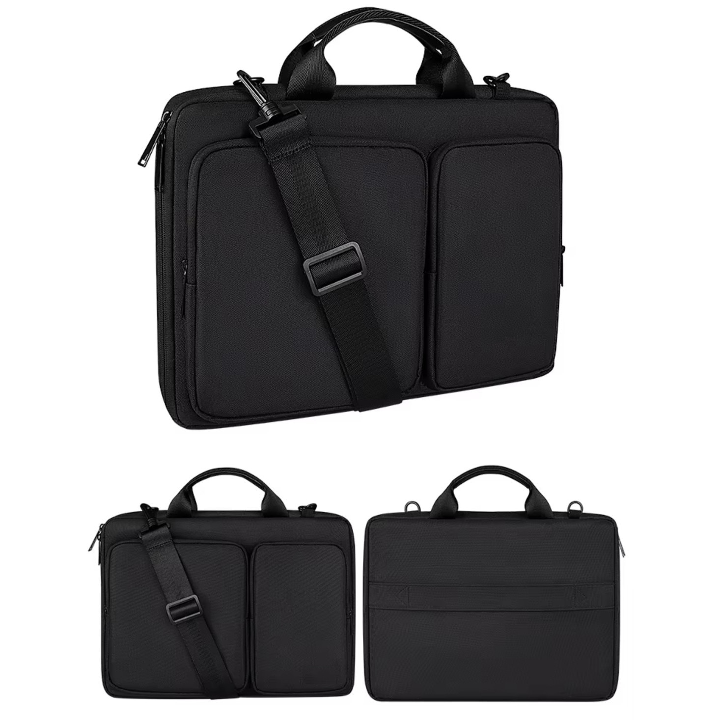 Geanta laptop DKM, 14-15,4 inch, waterproof, cu curea reglabila, 36x25x3,5cm, set de protectie 360