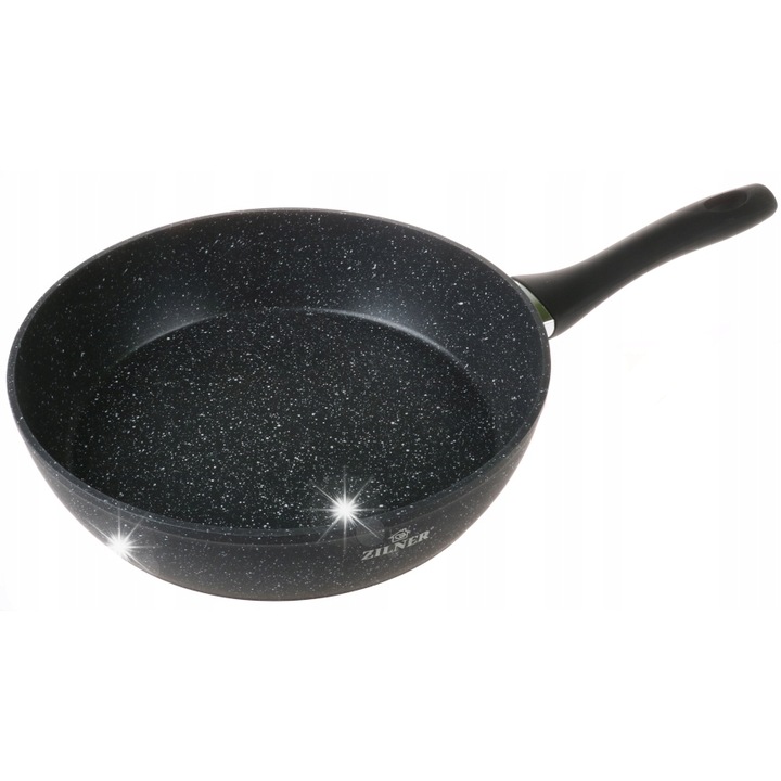 Zilner mély serpenyő, 30cm, gránit, tapadásmentes, hőálló, minden típusú főzőlaphoz