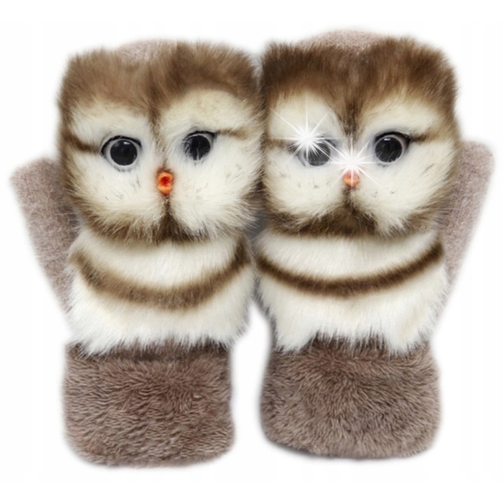 Manusi copii, DKM, Maro/Bej, 24x8,5cm