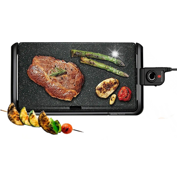 Gratar electric Taurus, Negru, 2200W