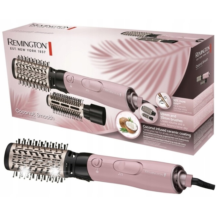 Сешоар, Remington, модел AS5901, 1000W, 2 четки, керамика, 30мм и 50мм