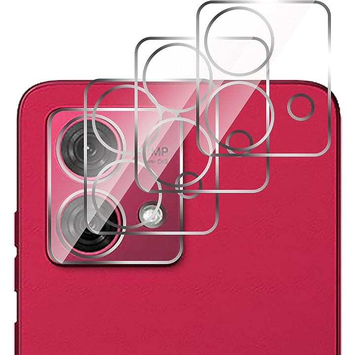 Защитно фолио за лещи на камера 2 бр. закалено стъкло, прозрачно 0.33 мм Motorola Moto G84