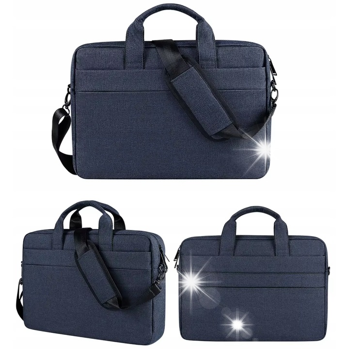 Geanta laptop DKM, 15-17 inch, impermeabila, cu curea reglabila, 40x29x4,5cm