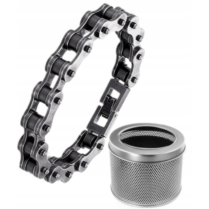 Bratara barbati, DKM, Otel inoxidabil, 15x20,5cm, Argintiu