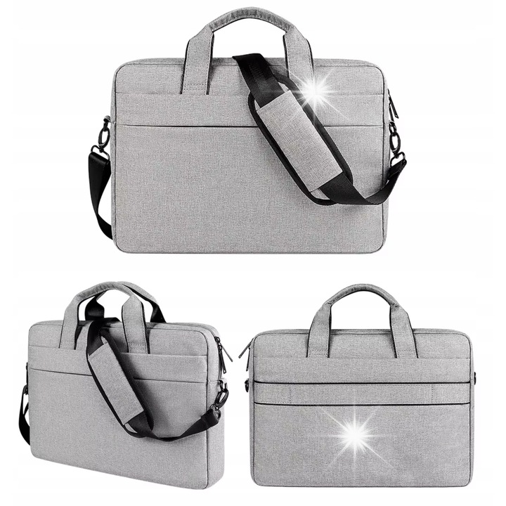 Geanta laptop DKM, 13-13,3 inch, impermeabila, cu curea reglabila, 36,5x25x5,5 cm