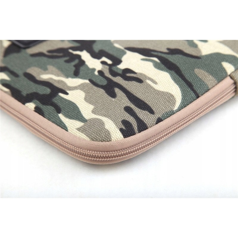 Husă laptop DKM, negru camuflaj, protecție premium, dimensiuni 34x24.5x1.7cm