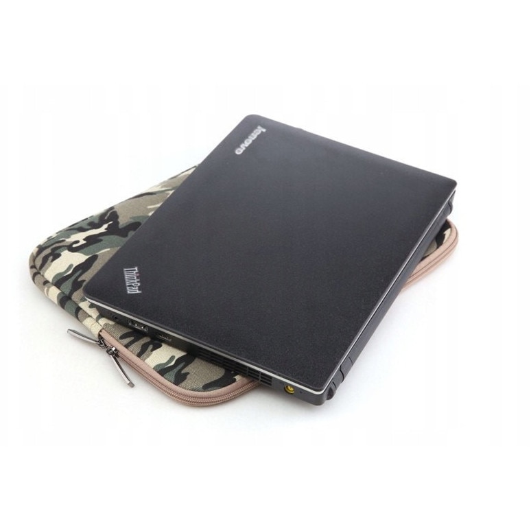 Husă laptop DKM, negru camuflaj, protecție premium, dimensiuni 34x24.5x1.7cm