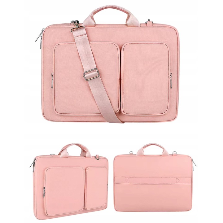 Чанта за лаптоп DKM, универсална, 14-15,4 инча, водоустойчива, с множество отделения, 37x26x4,5 см