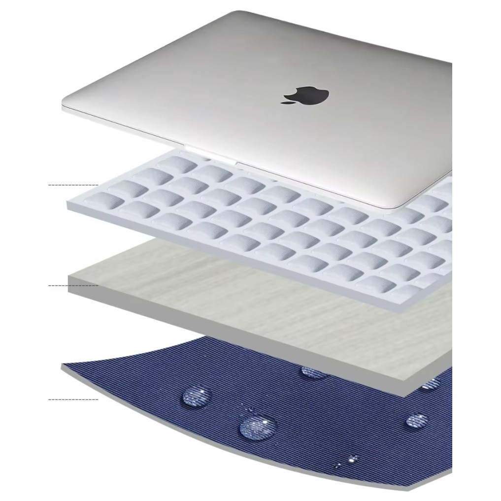 Geanta laptop DKM, 15-16 inch, waterproof, cu curea reglabila, 41x29x2,5-4,5 cm, set cu buzunar extern.