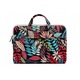 DKM, Geanta pentru laptop din textil rezistent cu captuseala plus si protectie la apa, buzunar lateral cu fermoar, include saculet, Multicolor, 33 x 23,5 x 1,7 cm (12,5-14")