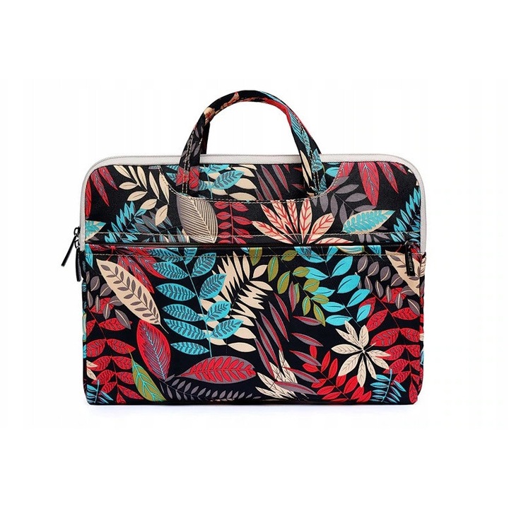 Geanta laptop DKM, waterproof, 13,5"-14", interior 33x23,5x1,7cm, exterior 34x25x2,5cm, multicolor