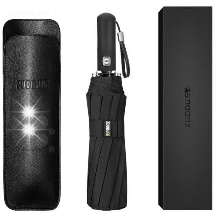 Férfi automata esernyő, XIAOMI, 105cm, Fekete