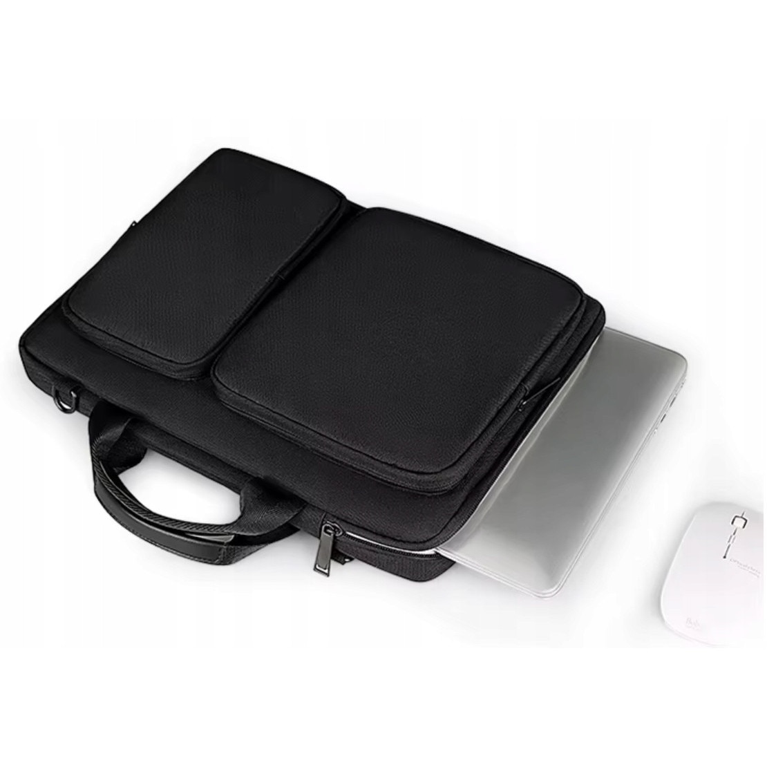 Geanta laptop DKM, 14-15,4 inch, waterproof, cu curea reglabila, 36x25x3,5cm, set de protectie 360