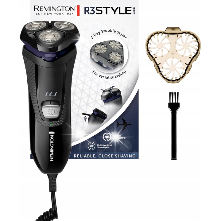 Remington elektromos borotva, hármas vágórendszer, trimmelővel, hálózati működés