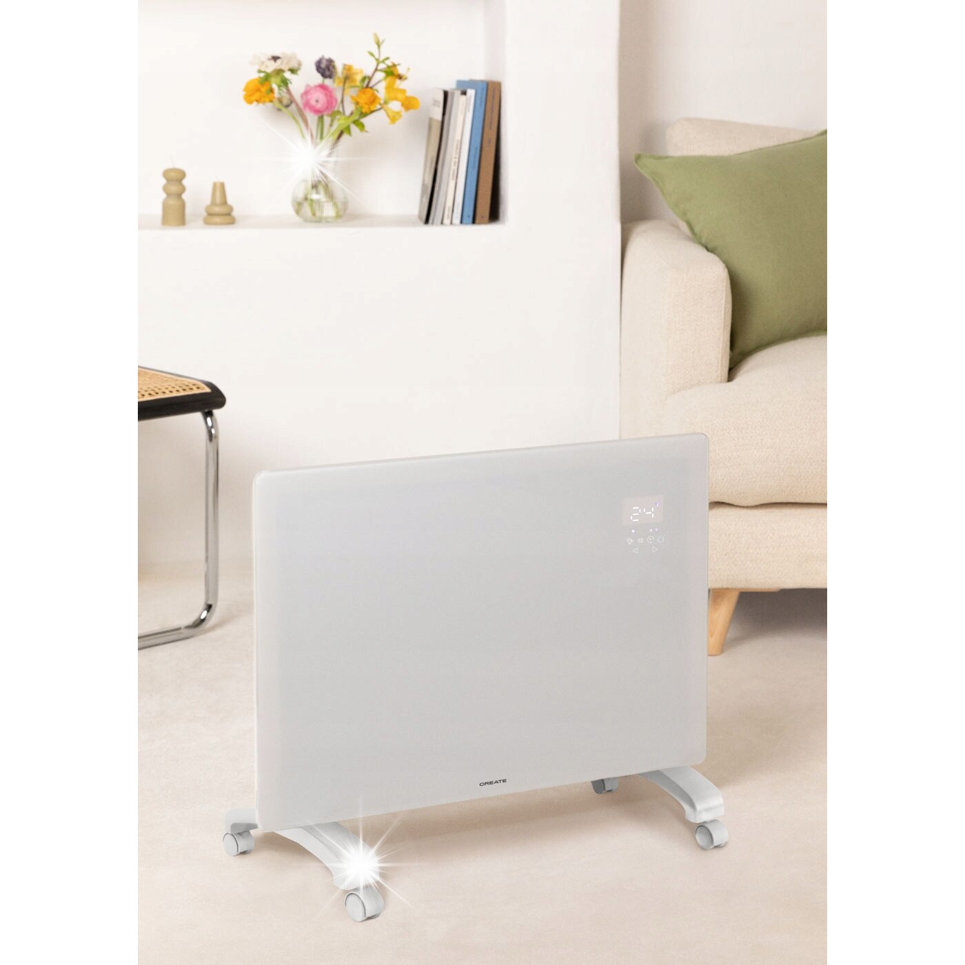 Convector electric Create Warm CRYSTAL 1500W, Wi-Fi, 2 viteze, sticla ...