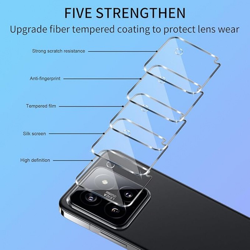 Folie protectie camera Xiaomi 14, set 2 bucati, sticla securizata transparenta 0.33mm 9H