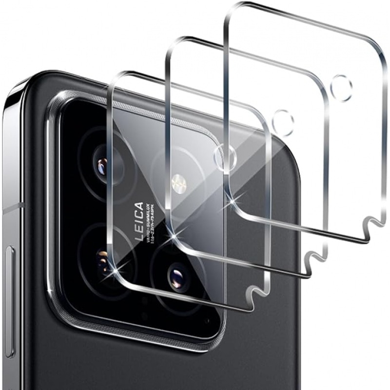 Folie protectie camera Xiaomi 14, set 2 bucati, sticla securizata transparenta 0.33mm 9H