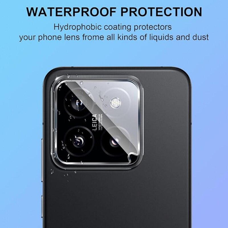 Folie protectie camera Xiaomi 14, set 2 bucati, sticla securizata transparenta 0.33mm 9H