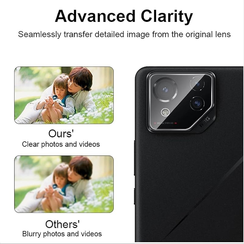 Set 2 Folii Protectie Camera Sticla Securizata Transparenta 9H pentru ASUS Rog Phone 9 / Rog Phone 9 Pro
