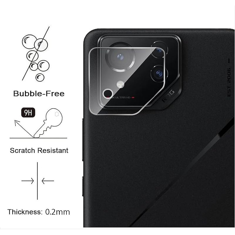 Set 2 Folii Protectie Camera Sticla Securizata Transparenta 9H pentru ASUS Rog Phone 9 / Rog Phone 9 Pro