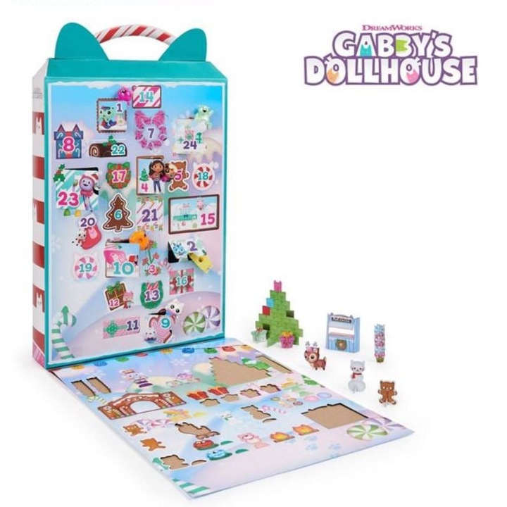 Set figurine Calendar Advent Gabby's Dollhouse, 24 surprize, multicolor