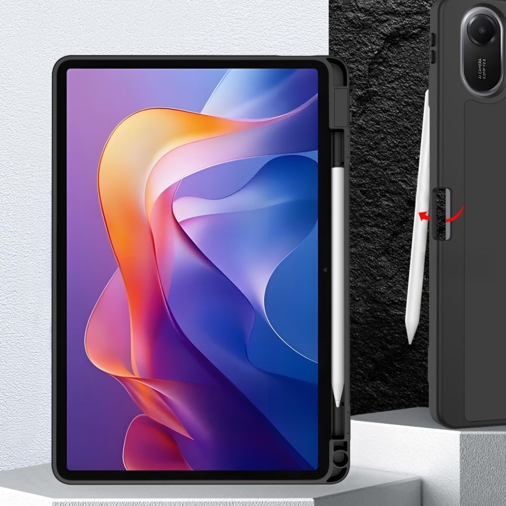 Husa tableta Graffistore pentru Xiaomi Redmi Pad 2 (11 inch) - inteligenta neagra, cu suport pentru stylus