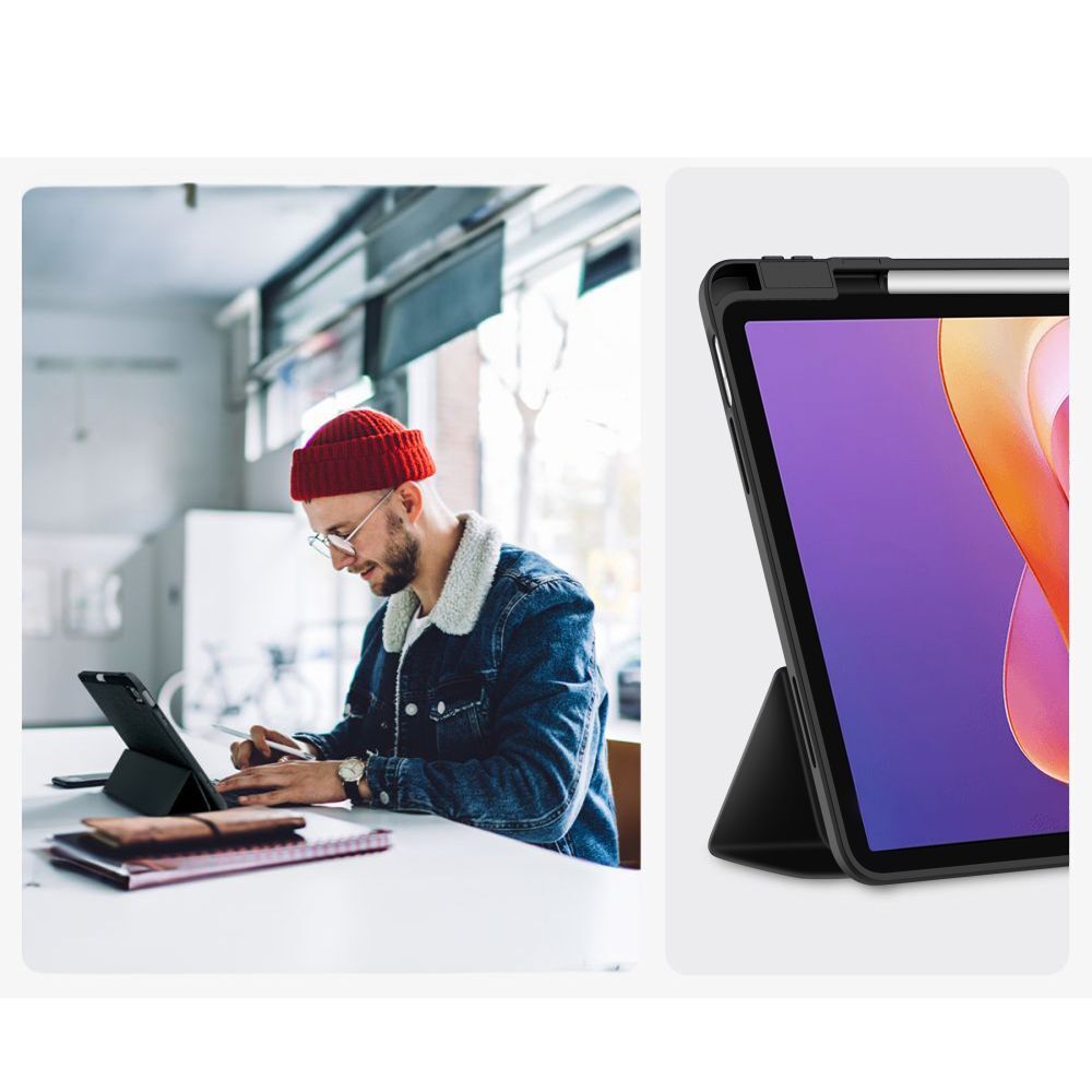 Husa tableta Graffistore pentru Xiaomi Redmi Pad 2 (11 inch) - inteligenta neagra, cu suport pentru stylus