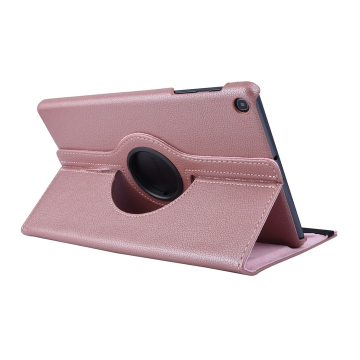 Husă tabletă Samsung Galaxy Tab A 10.1 2019 compatibilă (SM-T510, SM-T515) - husă tabletă din piele artificială roz aurie, rotativă