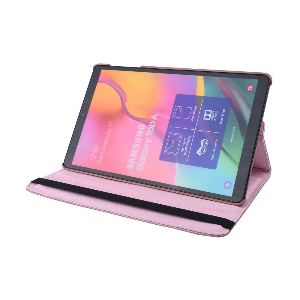 Husă tabletă Samsung Galaxy Tab A 10.1 2019 compatibilă (SM-T510, SM-T515) - husă tabletă din piele artificială roz aurie, rotativă